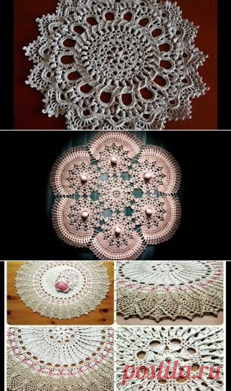 Салфетка крючком часть 1 (crochet doily Part 1). Телевизор