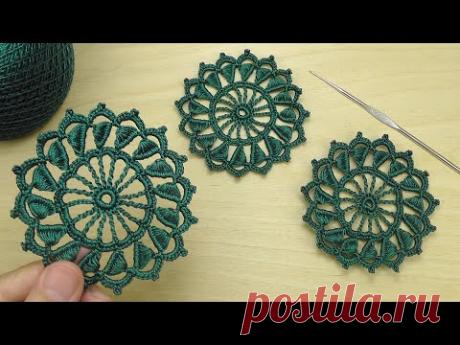 КРУГЛЫЙ МОТИВ вязание крючком - новый мотив для ирландского кружева crochet motif irish lace