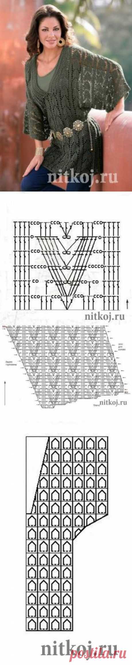 Туника – разлетайка » Ниткой - вязаные вещи для вашего дома, вязание крючком, вязание спицами, схемы вязания