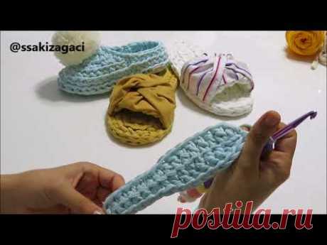 terlik ve patik tabanı yapımı penye ip ile