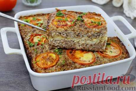 Рецепт: Запеканка из гречки с рыбой и помидором на RussianFood.com