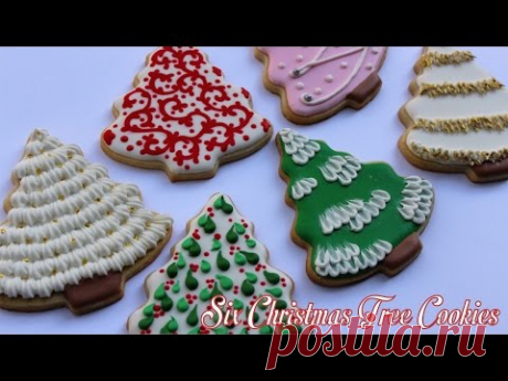 Six Different Ways To Decorate Christmas Tree Cookies
