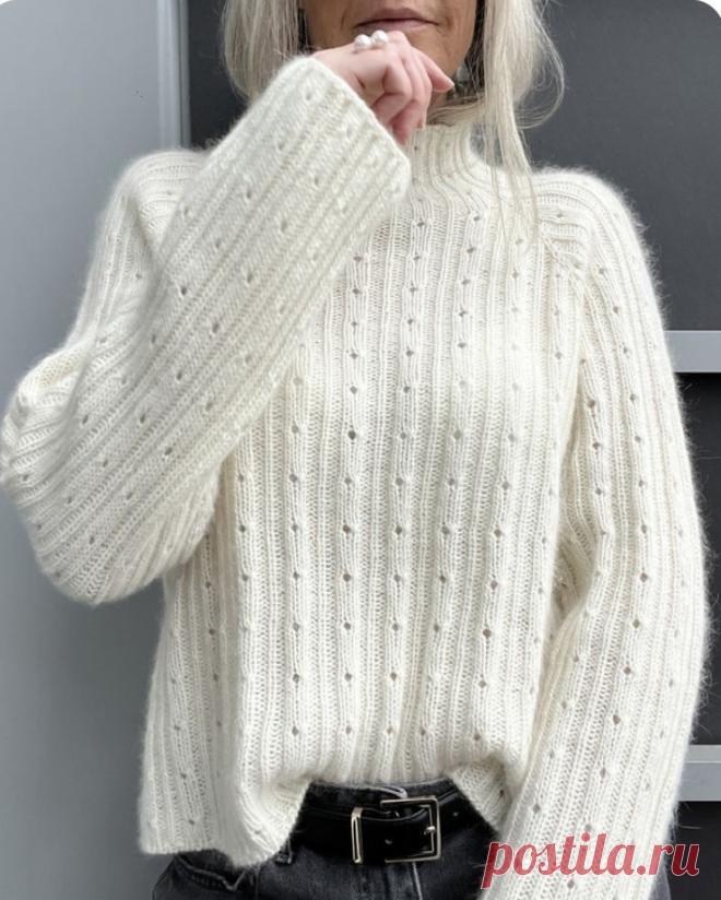 Зимние свитеры и джемперы в молочном цвете. Идеи со схемами. | Вяжем вместе - вяжем стильно. | Дзен