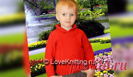 Пуловер с воротником | Loveknitting.ru