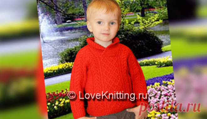 Пуловер с воротником | Loveknitting.ru