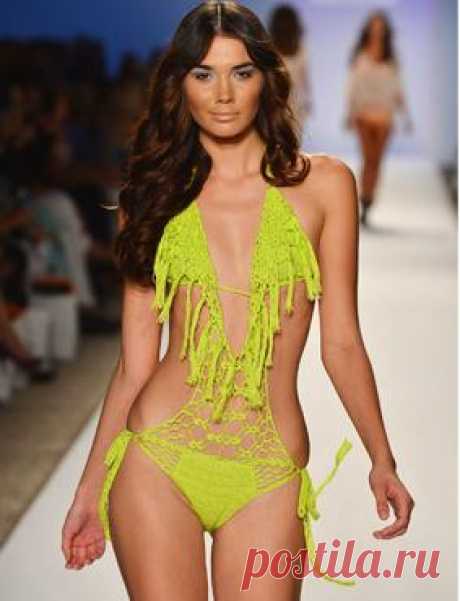 Летняя мода 2013: вязаные купальники.