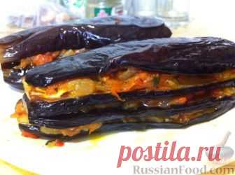 Рецепт: Фаршированные баклажаны по-турецки на RussianFood.com