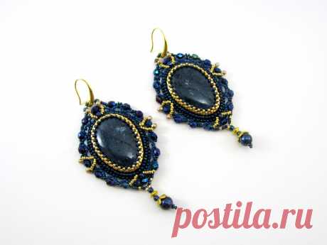 Колье и серьги &quot;Ночное рандеву&quot; | biser.info - всё о бисере и бисерном творчестве