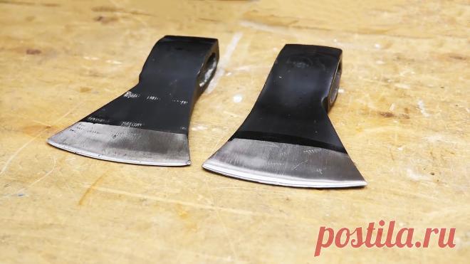 Как сделать топор с двумя лезвиями для быстрой колки дров Обыкновенный хозяйственный топор с одним топорищем и одним лезвием предназначен для различных дел, в частности, для колки дров. Однако процесс получается медленным и трудоемким. Если к одному лезвию головки топора поперечно прикрепить второе, то процесс колки дров ускорится почти в два раза.