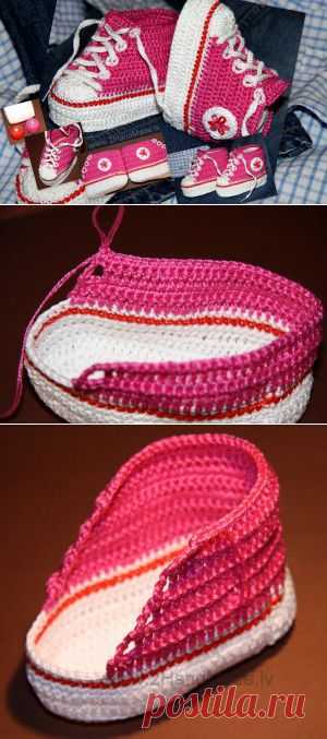 2HandMade » Blog Archive » Пинетки – Кеды / Zīdaiņu zābaciņi – Kedas
