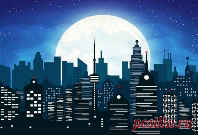 puzzlepoor - Cityscape/Skyline - Modern MoonLit Cityscape
