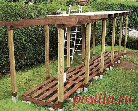 Простой вариант сооружения дровяника