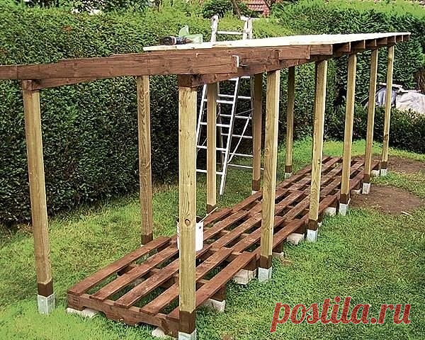 Простой вариант сооружения дровяника