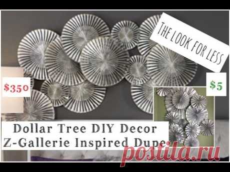 Dollar Tree DIY Wall Decor Z Gallerie Inspired | momma from scratch - YouTube
