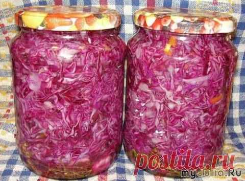 Маринованная краснокочанная капуста