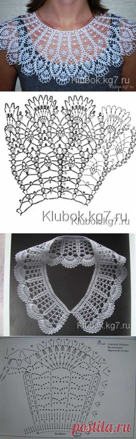 вязание крючком (воротники)