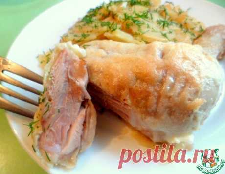 Окорочка с сыром и картофелем в фольге – кулинарный рецепт