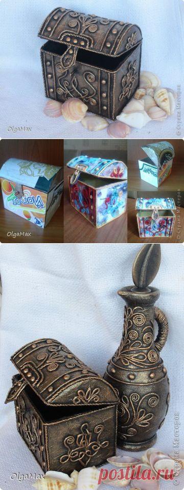 Сундучок и кувшинчик. Пейп-арт. | Страна Мастеров