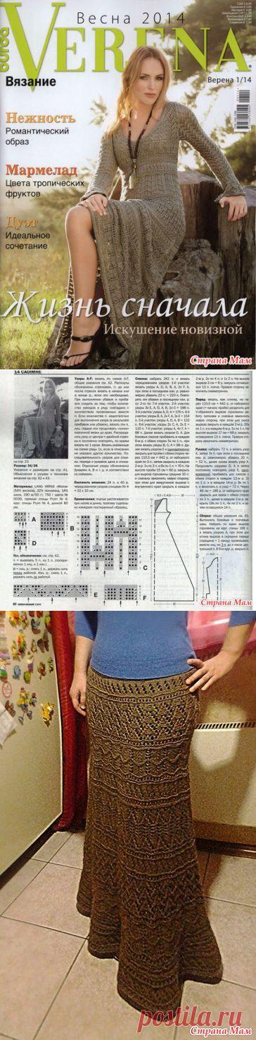 Платье из журнала "Верена" (1часть, 2часть, 3- начало 6 части, пояснения для юбки) - Вяжем вместе он-лайн - Страна Мам