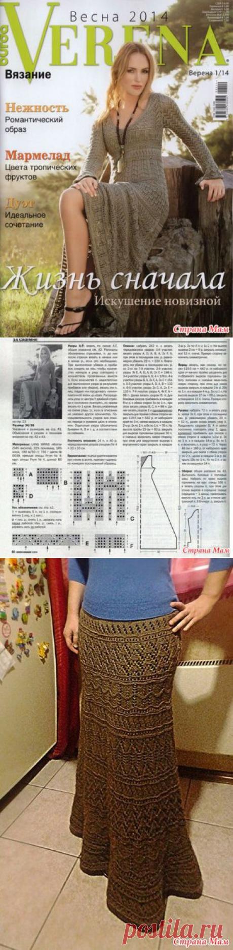 Платье из журнала &quot;Верена&quot; (1часть, 2часть, 3- начало 6 части, пояснения для юбки) - Вяжем вместе он-лайн - Страна Мам