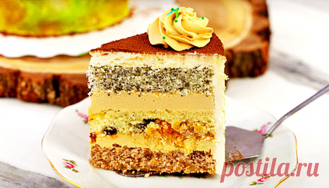 Торт с сухофруктами, маком и орехами «Три богатыря» | Рецепты на Tortik.club