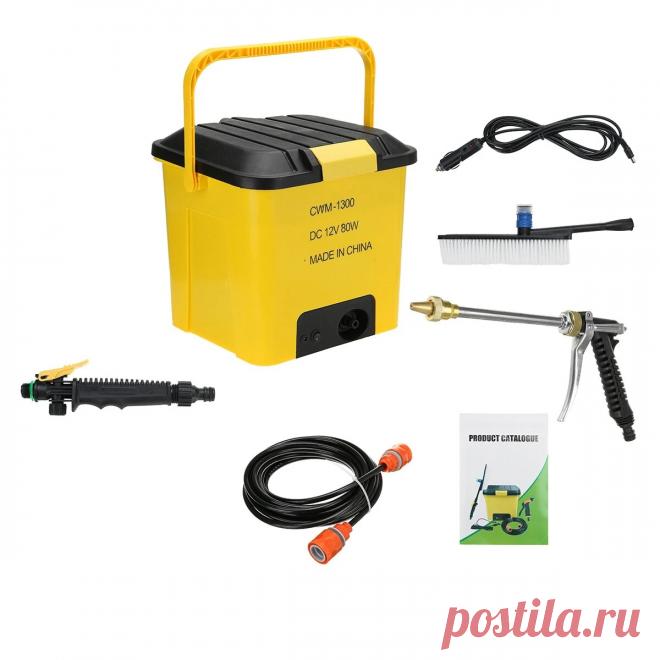 35l 12v 4000r/min car washer high pressure self priming water pump tank kit Sale - Banggood.com