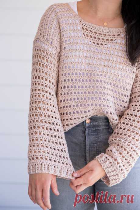 Summer Mesh Sweater – Free Crochet Pattern SIZES XXS-XXL