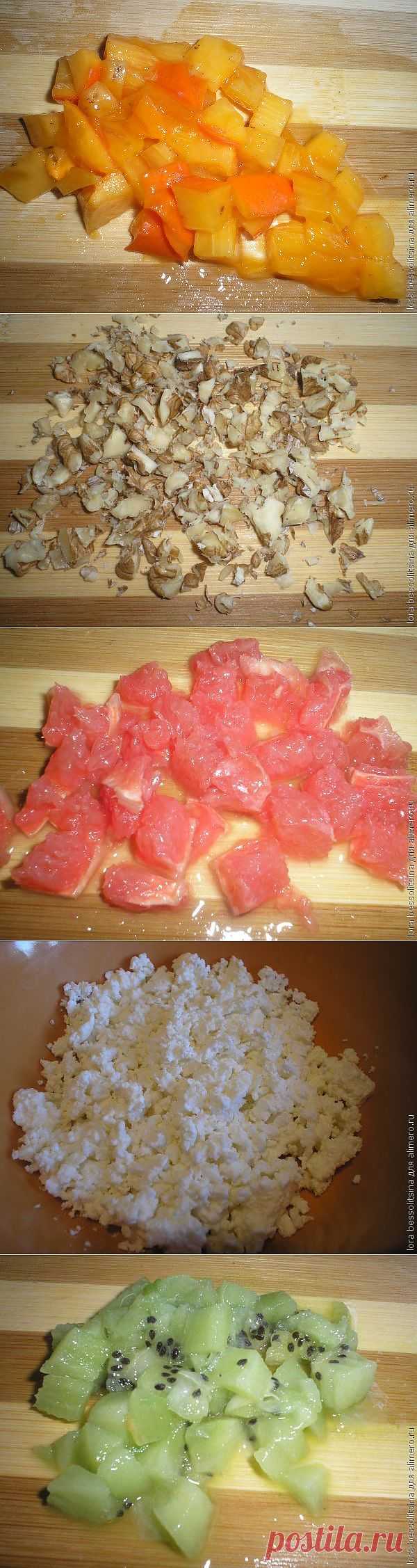 Творожный десерт с экзотическими фруктами / Рецепты с фото