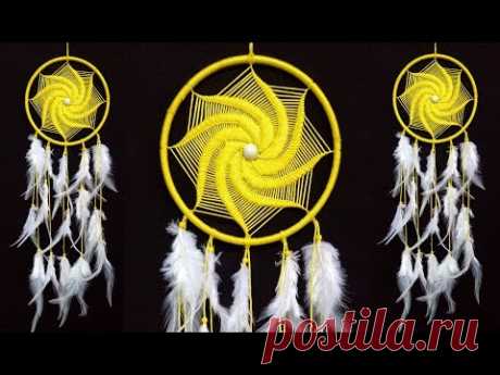 DIY Macrame Wall Hanging Dream Catcher | Wall Hanging Craft Ideas Home Decor
