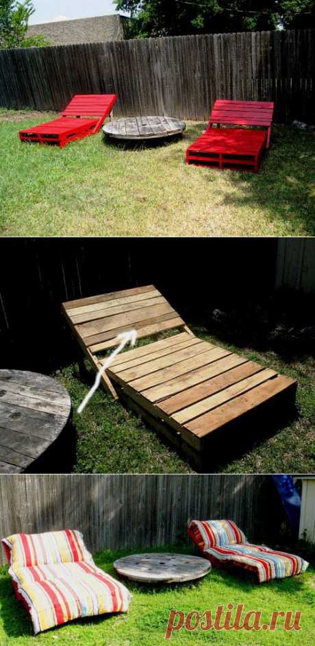 Деревянная садовая мебель — лежак своими руками | Дача своими руками