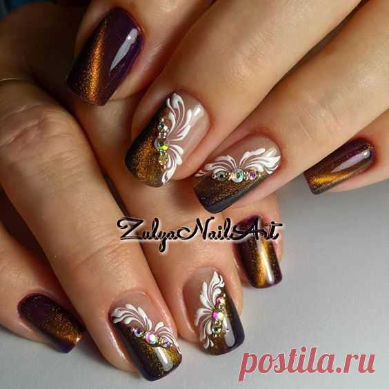 Маникюр кошачий глаз