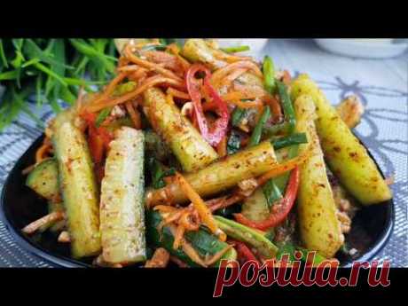 ОГУРЦЫ ПО КОРЕЙСКИ  БЫСТРО И ВКУСНО ПОКОРЯЕТ СРАЗУ