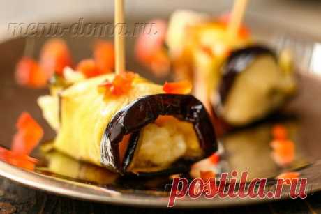 Рулетики из баклажанов с сыром и чесноком: рецепт с фото