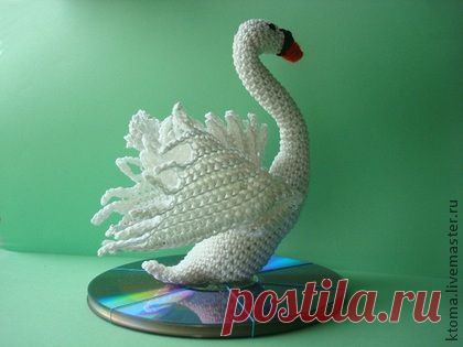 Мастер-класс Лебедь . Авторская работа - белый,птица,подарок,подарок девушке
