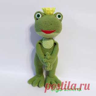 Лягушка амигуруми. Схемы и описания для вязания игрушек крючком! Бесплатный мастер-класс от Ольги Зиминой по вязанию лягушки крючком. Высота вязаной игрушки примерно 24 см. Для изготовления такого лягушонка автор ис…