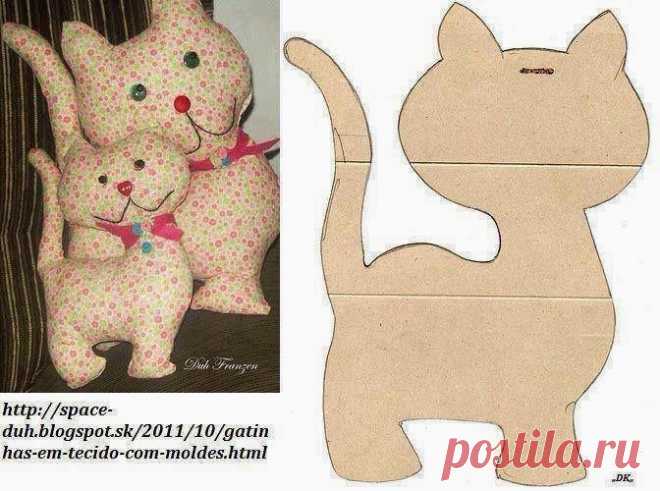 ARTESANATO COM QUIANE - Paps,Moldes,E.V.A,Feltro,Costuras,Fofuchas 3D: molde gatinho de tecido