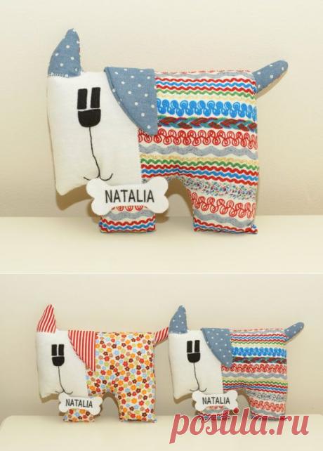 Personalized Stuffed Dog Toy Handmade Plush Gift. от AGASHE
