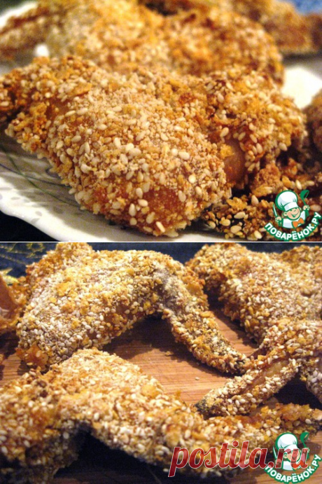 Хрустящие куриные крылья - кулинарный рецепт