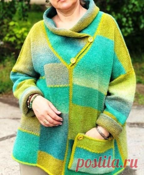 Вязание цветными блоками: простые приёмы, которые выглядят как искусство | Ольга Прилуцкая, вязание - это модно | Дзен