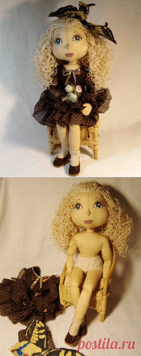 Куколка Верочка с бабочкой от MiShel