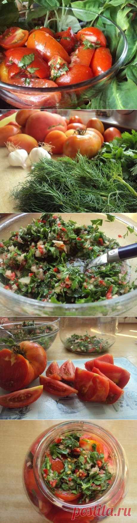 Помидоры по-корейски - очень вкусная закуска!