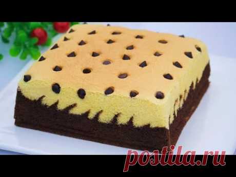 Я не перестал есть, когда приготовил это! Шоколадно-ванильный торт Castella