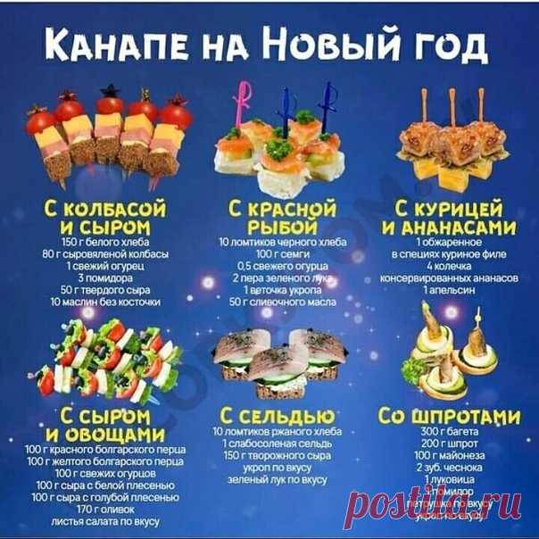 Подборка самых вкусных канапешек к праздничному столу