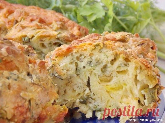 Сырный кекс с зеленью