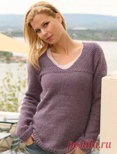 Джемпер с жемчужной кокеткой (Автор статьи: pumpkin)