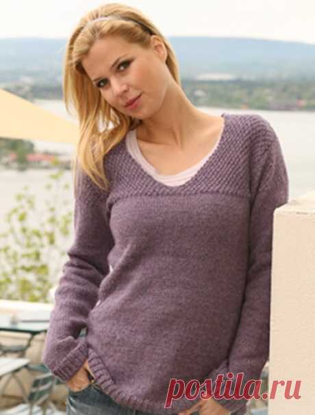 Джемпер с жемчужной кокеткой (Автор статьи: pumpkin)
