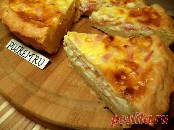 Песочный ПИРОГ с грудинкой и сыром - Простые рецепты Овкусе.ру