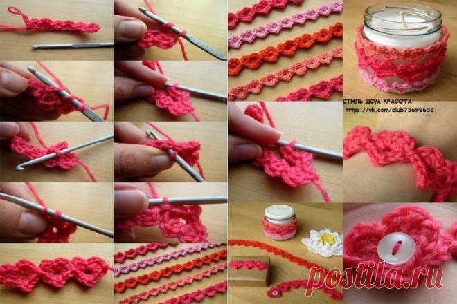 красивая кайма сердечки