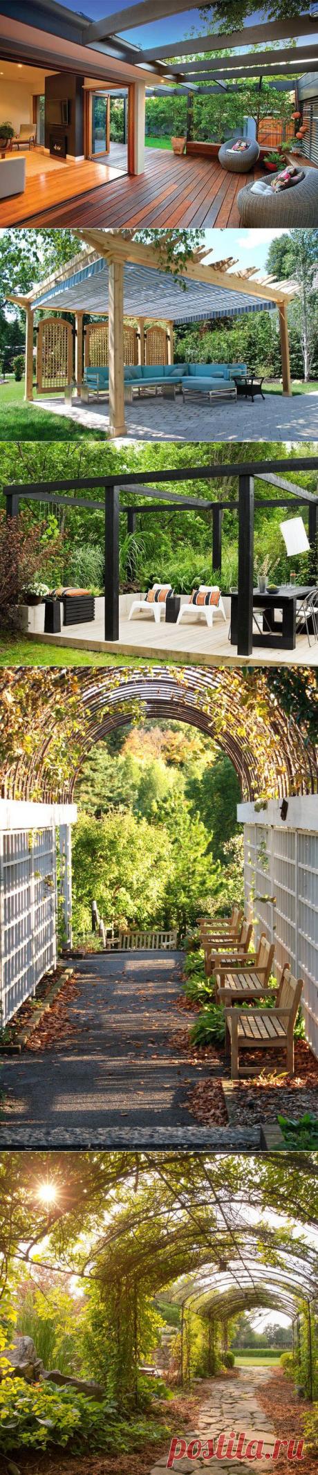 Пергола, красивая и эффектная деталь вашего участка.