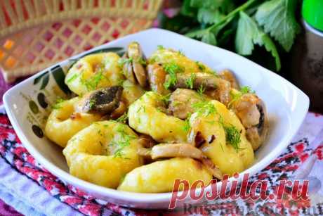 Рецепт: Ленивые вареники с картошкой и тыквой на RussianFood.com